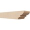 Ekena Millwork 6in. W x 4in. H x 20in. L Ridgewood Woodgrain TimberThane Rafter Tail, Primed Tan RFTUR06X04X20RIDRCPR - alternate 1